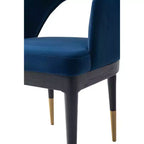 Manhattan Comfort Set of 2 Carrington Modern Velvet Upholstered Dining Armchairs