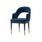 Manhattan Comfort Set of 2 Carrington Modern Velvet Upholstered Dining Armchairs