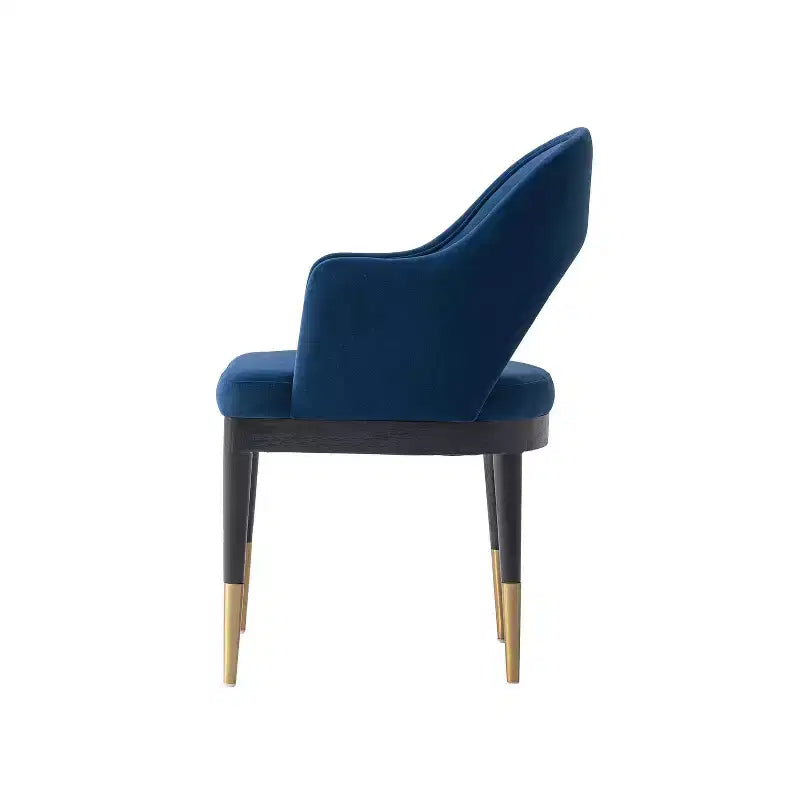Manhattan Comfort Set of 2 Carrington Modern Velvet Upholstered Dining Armchairs