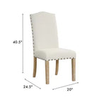 HomePop Set of 2 Curved Top Parson Dining Chairs