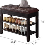 Panca scarpiera con cuscino - 31,5P x 13,8L x 18,9A