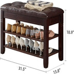 Panca scarpiera con cuscino - 31,5P x 13,8L x 18,9A