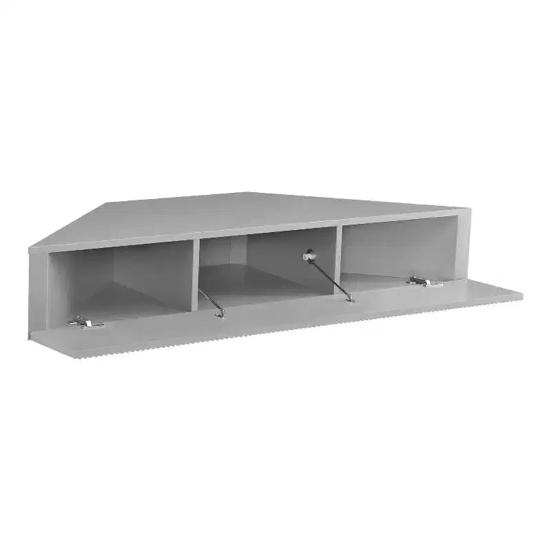HOMES: Inside + Out Vondal Mid-Century Modern 3 Shelf Corner Floating Console TV Stand for TVs up to 50"