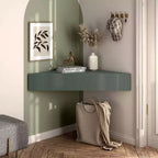 HOMES: Inside + Out Vondal Mid-Century Modern 3 Shelf Corner Floating Console TV Stand for TVs up to 50"