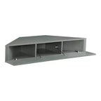 HOMES: Inside + Out Vondal Mid-Century Modern 3 Shelf Corner Floating Console TV Stand for TVs up to 50"