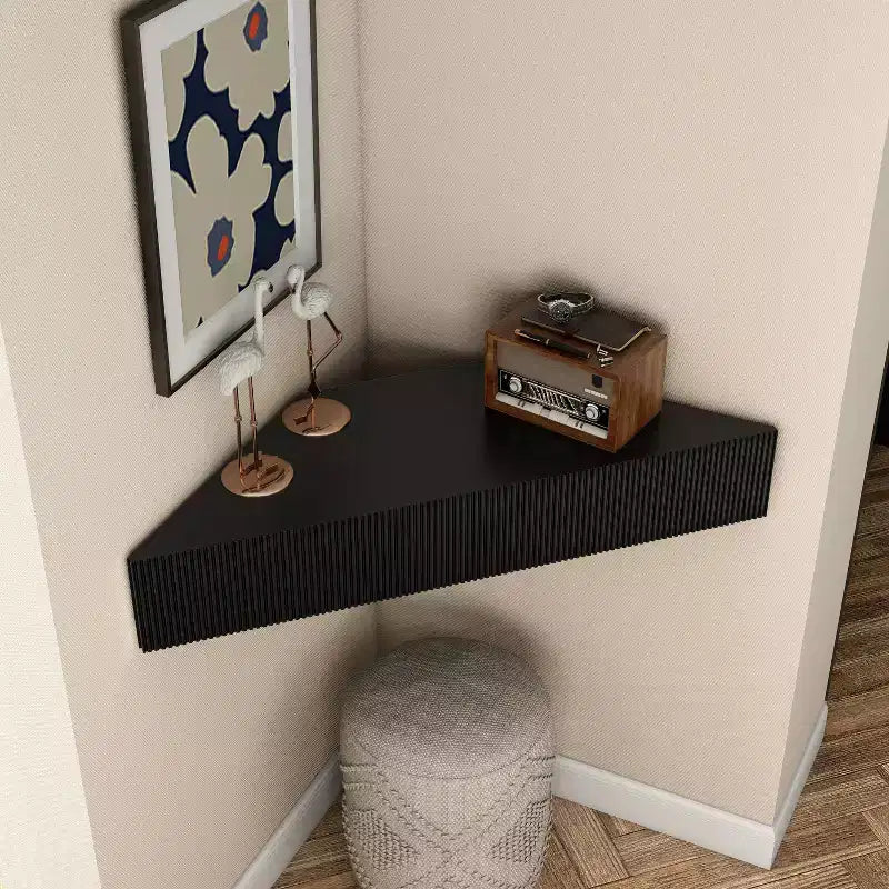 HOMES: Inside + Out Vondal Mid-Century Modern 3 Shelf Corner Floating Console TV Stand for TVs up to 50"