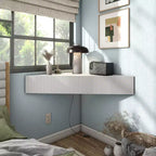 HOMES: Inside + Out Vondal Mid-Century Modern 3 Shelf Corner Floating Console TV Stand for TVs up to 50"