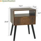 Comodino Piccolo in Legno con Cassetto - 30P x 40L x 60A cm