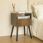 Comodino Piccolo in Legno con Cassetto - 30P x 40L x 60A cm