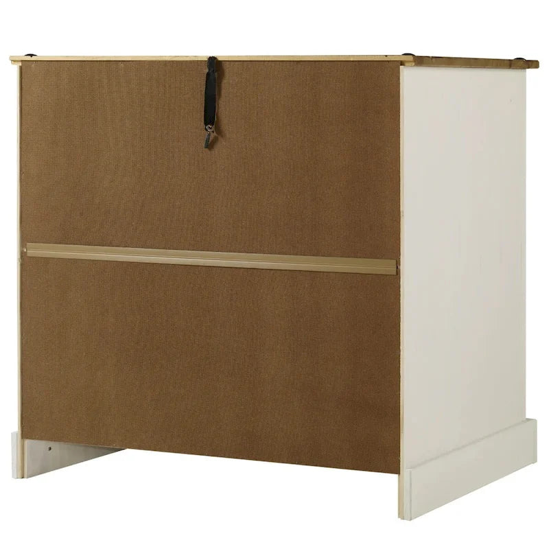 OS Home and Office Furniture Modello COW915 Credenza in Legno Serie Cottage, Bianco Decapato