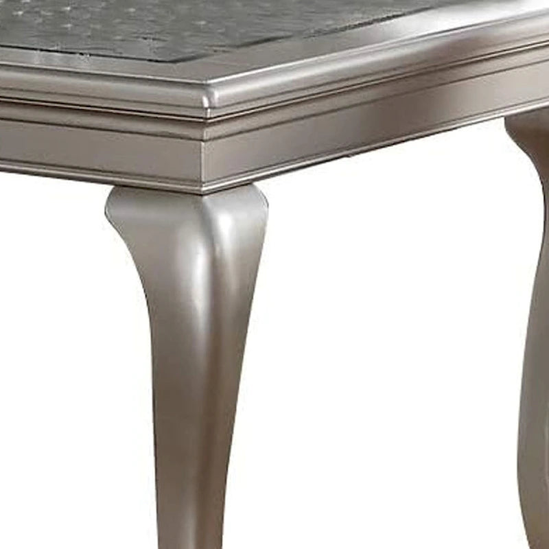 Tavolo da Pranzo Estensibile Reme da 170-213 cm, 6 Posti, Vetro Argento e Legno