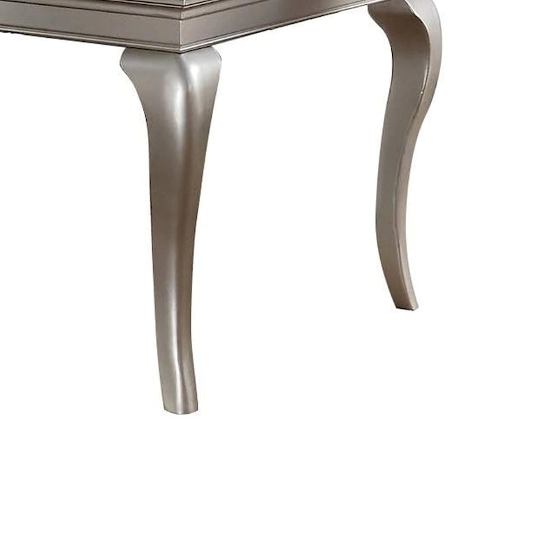 Tavolo da Pranzo Estensibile Reme da 170-213 cm, 6 Posti, Vetro Argento e Legno