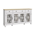 Mobile credenza/buffet da cucina in stile vintage con cassetti, larghezza 63 pollici