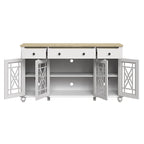 Mobile credenza/buffet da cucina in stile vintage con cassetti, larghezza 63 pollici