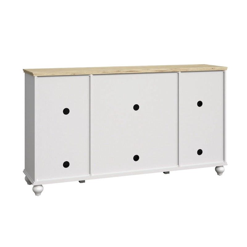 Mobile credenza/buffet da cucina in stile vintage con cassetti, larghezza 63 pollici