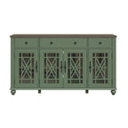 Mobile credenza/buffet da cucina in stile vintage con cassetti, larghezza 63 pollici
