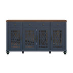 Mobile credenza/buffet da cucina in stile vintage con cassetti, larghezza 63 pollici
