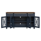 Mobile credenza/buffet da cucina in stile vintage con cassetti, larghezza 63 pollici