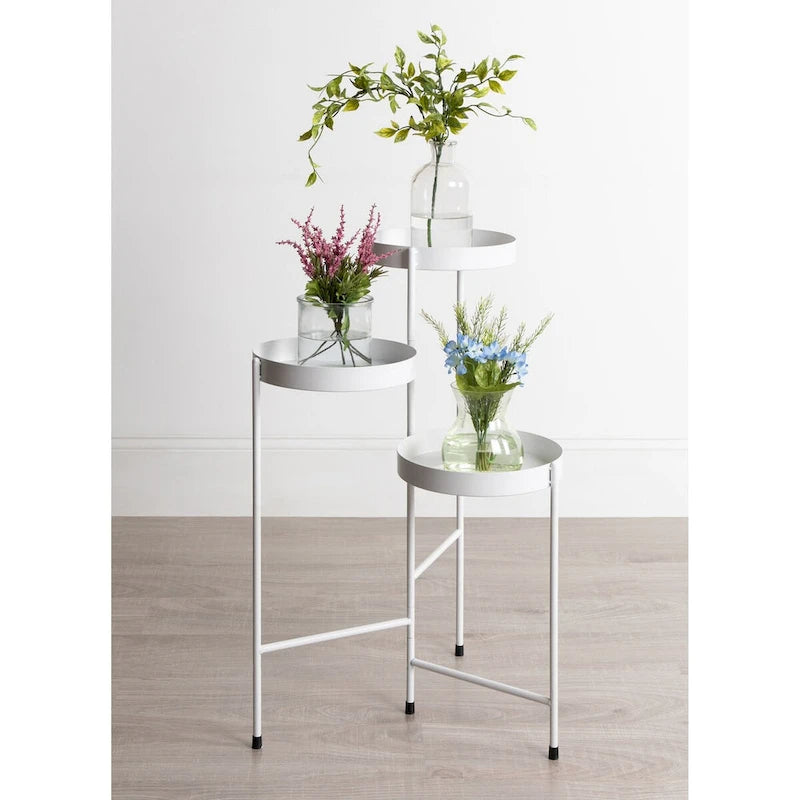 Fioriera moderna a 3 ripiani in metallo Kate and Laurel Finn - 16x21x30