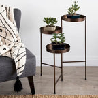 Fioriera moderna a 3 ripiani in metallo Kate and Laurel Finn - 16x21x30