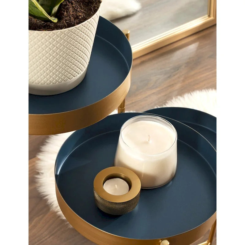 Fioriera moderna a 3 ripiani in metallo Kate and Laurel Finn - 16x21x30