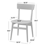 Lifestorey Set of 2 Newington Mid-Century Dining Chairs