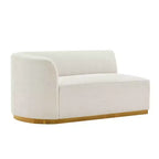 131.89" Daria Linen Upholstered Sofa Sectional with Pillows - Manhattan