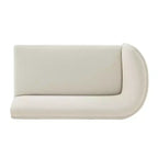 131.89" Daria Linen Upholstered Sofa Sectional with Pillows - Manhattan