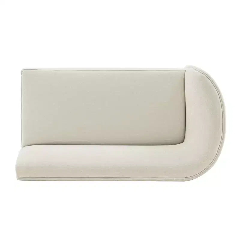 131.89" Daria Linen Upholstered Sofa Sectional with Pillows - Manhattan