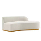 131.89" Daria Linen Upholstered Sofa Sectional with Pillows - Manhattan