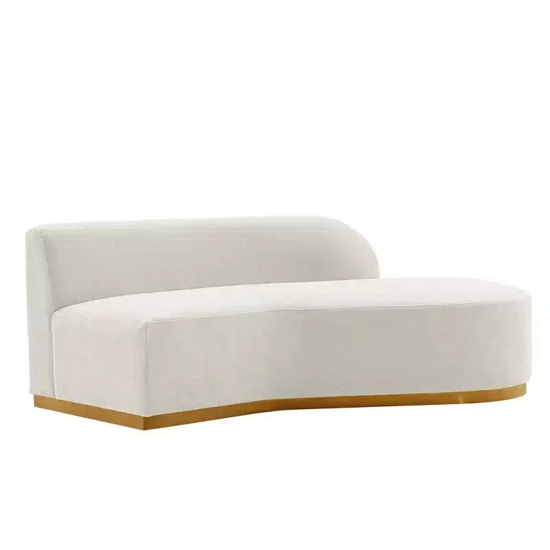 131.89" Daria Linen Upholstered Sofa Sectional with Pillows - Manhattan