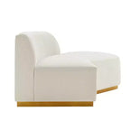 131.89" Daria Linen Upholstered Sofa Sectional with Pillows - Manhattan