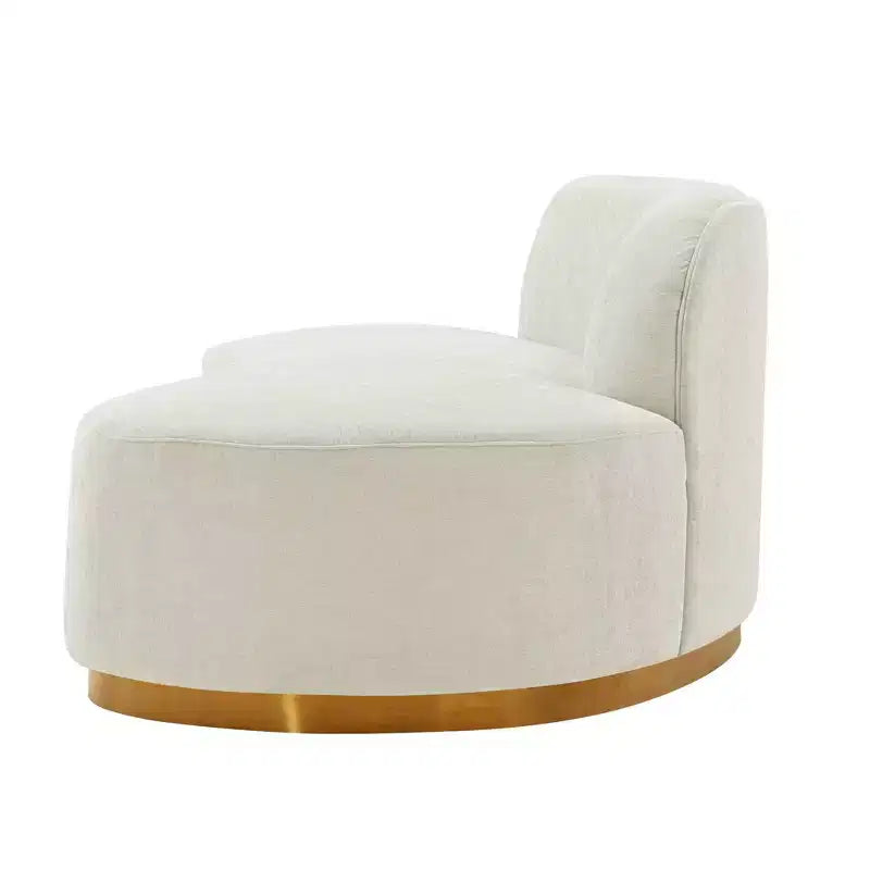 131.89" Daria Linen Upholstered Sofa Sectional with Pillows - Manhattan
