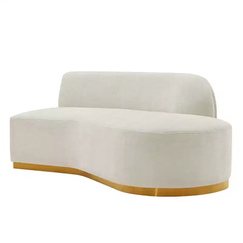 131.89" Daria Linen Upholstered Sofa Sectional with Pillows - Manhattan