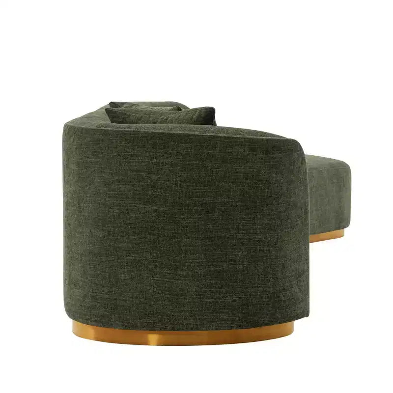 131.89" Daria Linen Upholstered Sofa Sectional with Pillows - Manhattan