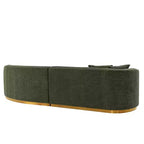 131.89" Daria Linen Upholstered Sofa Sectional with Pillows - Manhattan