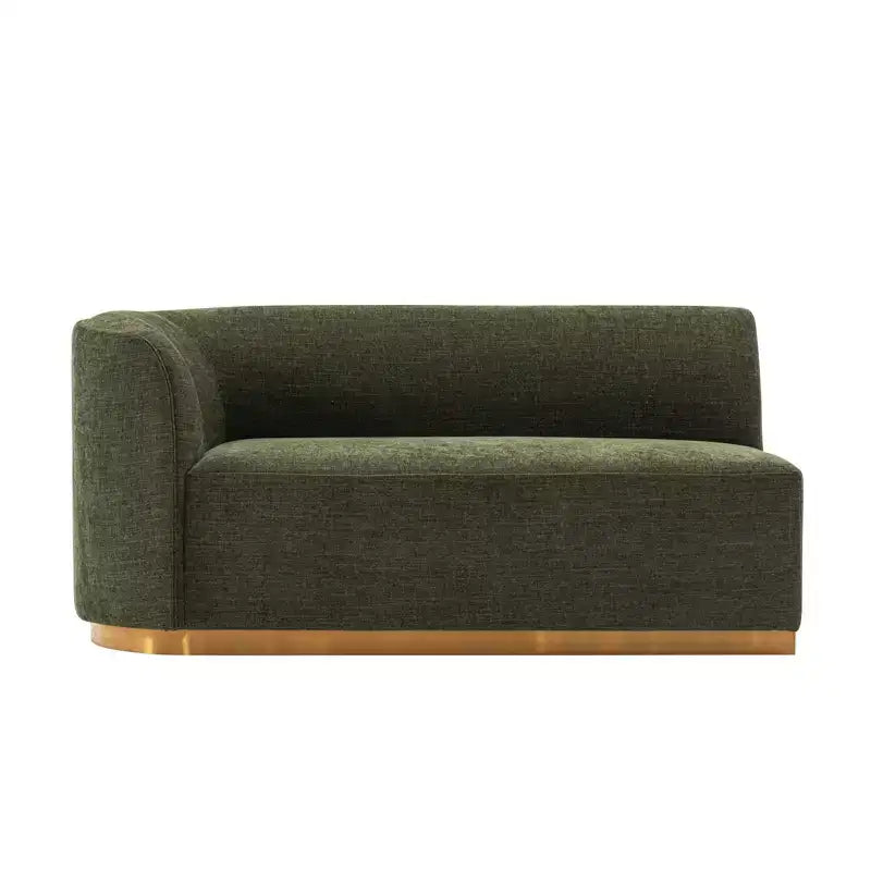 131.89" Daria Linen Upholstered Sofa Sectional with Pillows - Manhattan