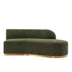 131.89" Daria Linen Upholstered Sofa Sectional with Pillows - Manhattan