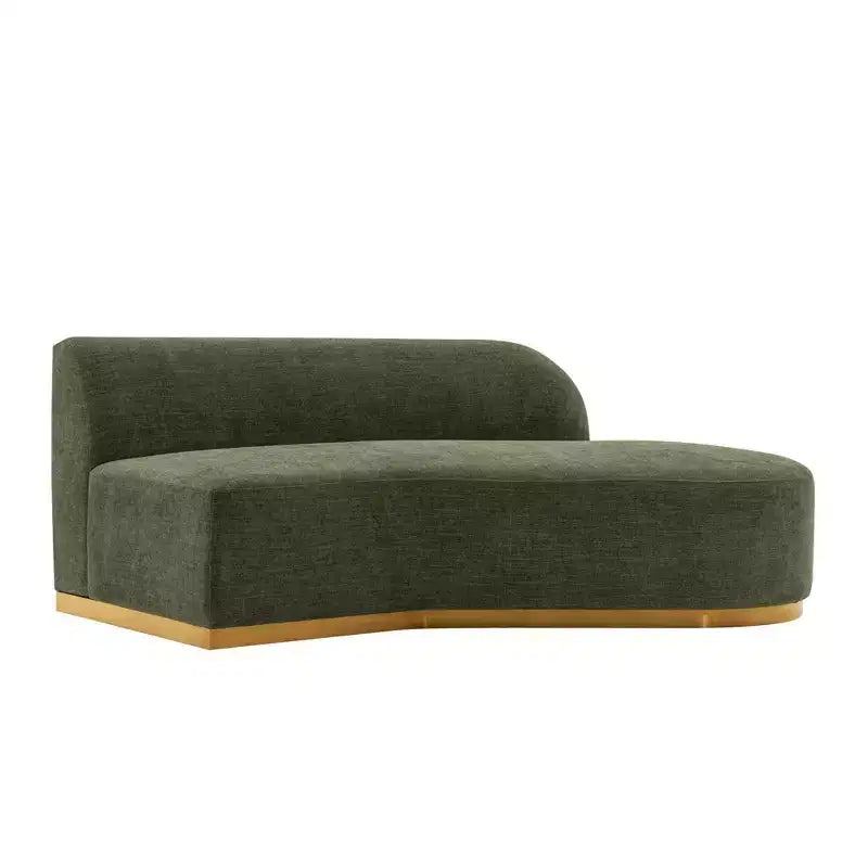131.89" Daria Linen Upholstered Sofa Sectional with Pillows - Manhattan
