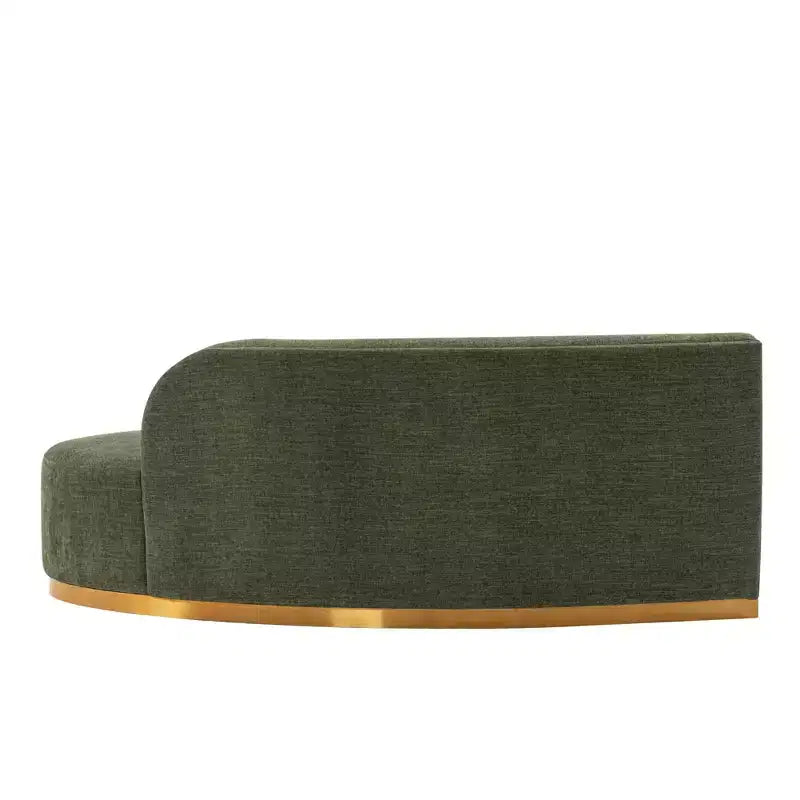 131.89" Daria Linen Upholstered Sofa Sectional with Pillows - Manhattan