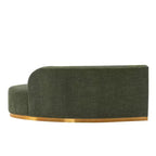 131.89" Daria Linen Upholstered Sofa Sectional with Pillows - Manhattan
