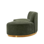 131.89" Daria Linen Upholstered Sofa Sectional with Pillows - Manhattan