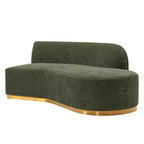 131.89" Daria Linen Upholstered Sofa Sectional with Pillows - Manhattan