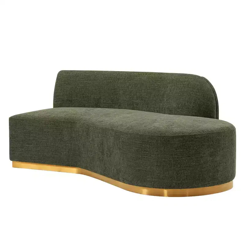 131.89" Daria Linen Upholstered Sofa Sectional with Pillows - Manhattan