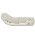 131.89" Daria Linen Upholstered Sofa Sectional with Pillows - Manhattan