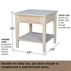 International Concepts Spencer End Table Antique