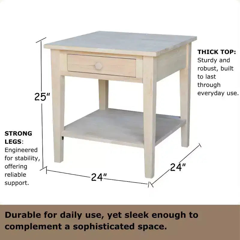 International Concepts Spencer End Table Antique