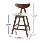 Christopher Knight Home Set of 2 Stocker Upholstered Counter Height Barstools