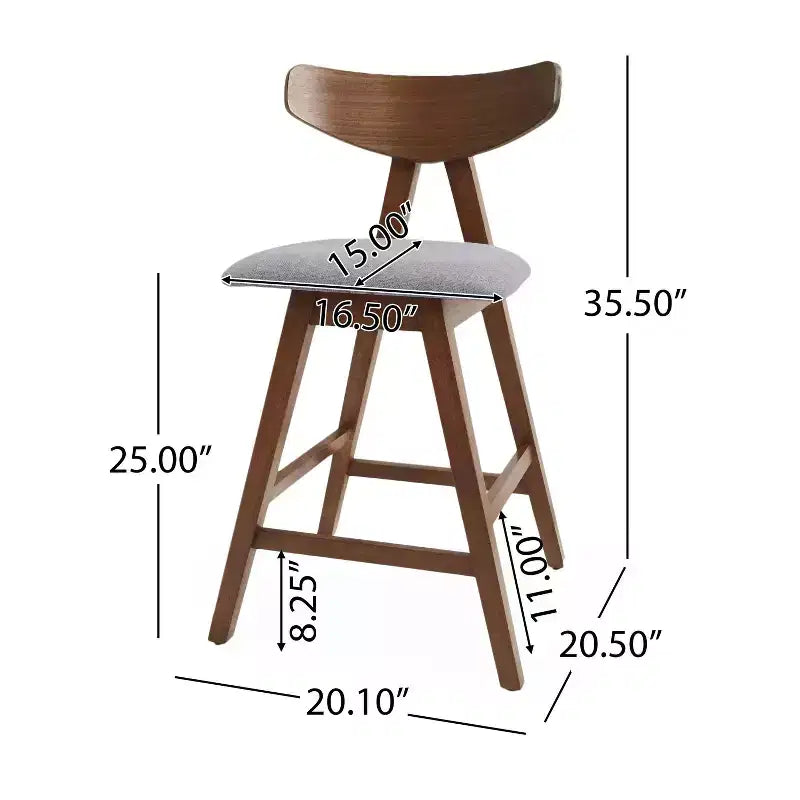 Christopher Knight Home Set of 2 Stocker Upholstered Counter Height Barstools