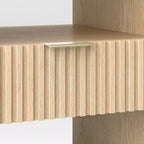 Groove Dowel Accent Table with Shelf Natural Wood - Threshold